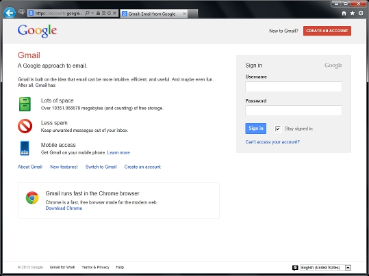 Gmail Home Page