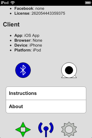 iRoboControl Settings Bottom
